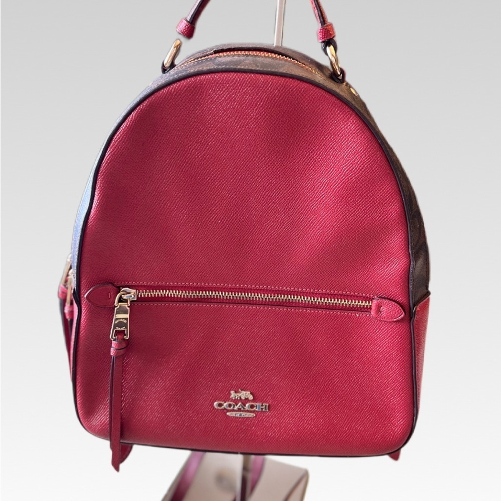 Coach red and Brown Backpack